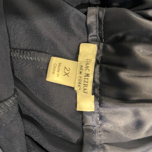 Isaac Mizrahi sequin oversize shirt & pants in navy,  Ladies 2X - Picture 8 of 9